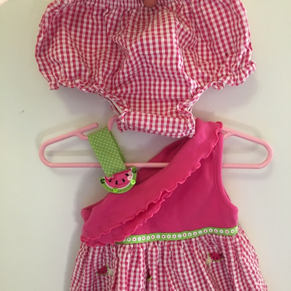 Youngland watermelon theme dress w/ diaper cover - Picture 2 of 5